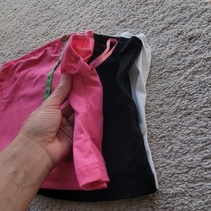 SHEIN 3 Camisole Top (Pink, White, And Black) XS